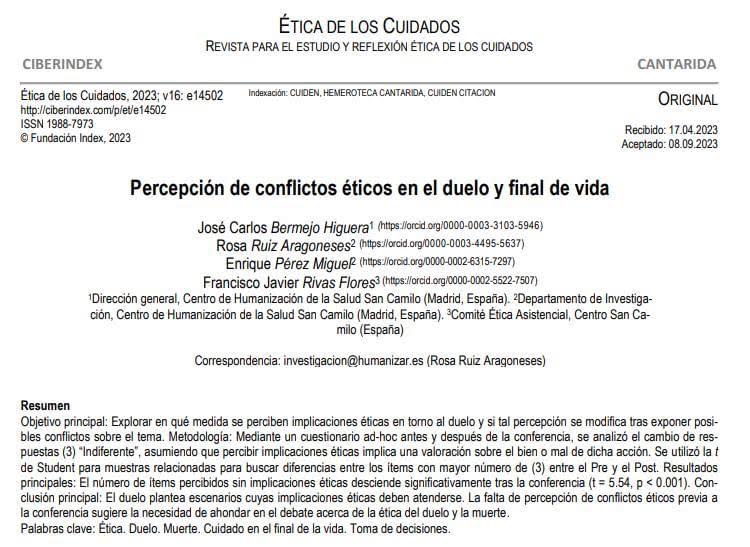 Etica y duelo